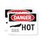 Signmission Hot Surface Sign, 5 in H x 7 in W, Vinyl Decal, Hot OS-2PACK-DS-D-57-L-1357 - alternate 1